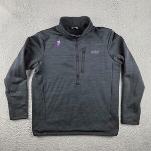 Stio Glide Power Stretch Half Zip‎ Pullover Mens Large Dark Gray Polartec